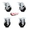 Service Caster 4 Inch Hard Rubber Wheel Swivel Top Plate Caster Set with 2 Brake 2 Rigid SCC SCC-20S414-HRS-TLB-TP2-2-R-2 - alternate 6